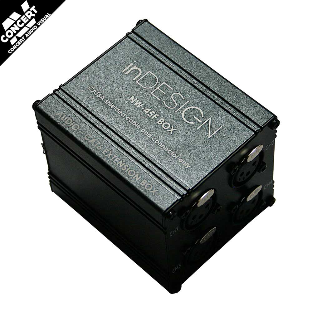 INDESIGN 4 Channel XLR Female to Ethercon Box - XLR over CAT5/6