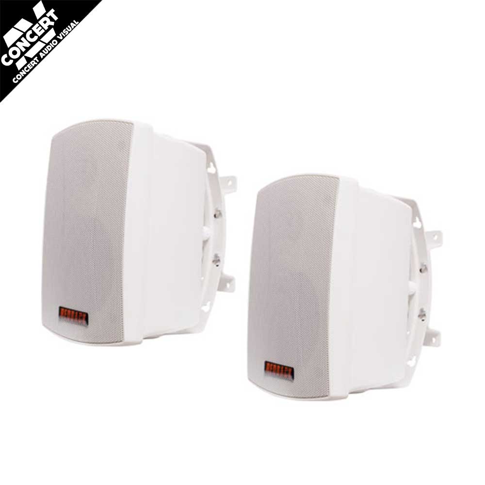 REDBACK 30W 8 Ohm 100V Wall Mount Speaker Pair - White