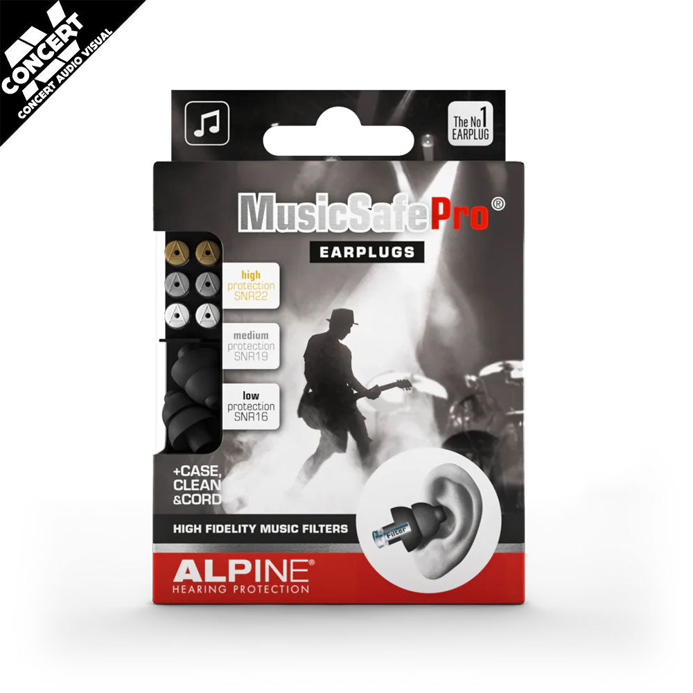 ALPINE Musicsafe Pro Earplugs -  Black