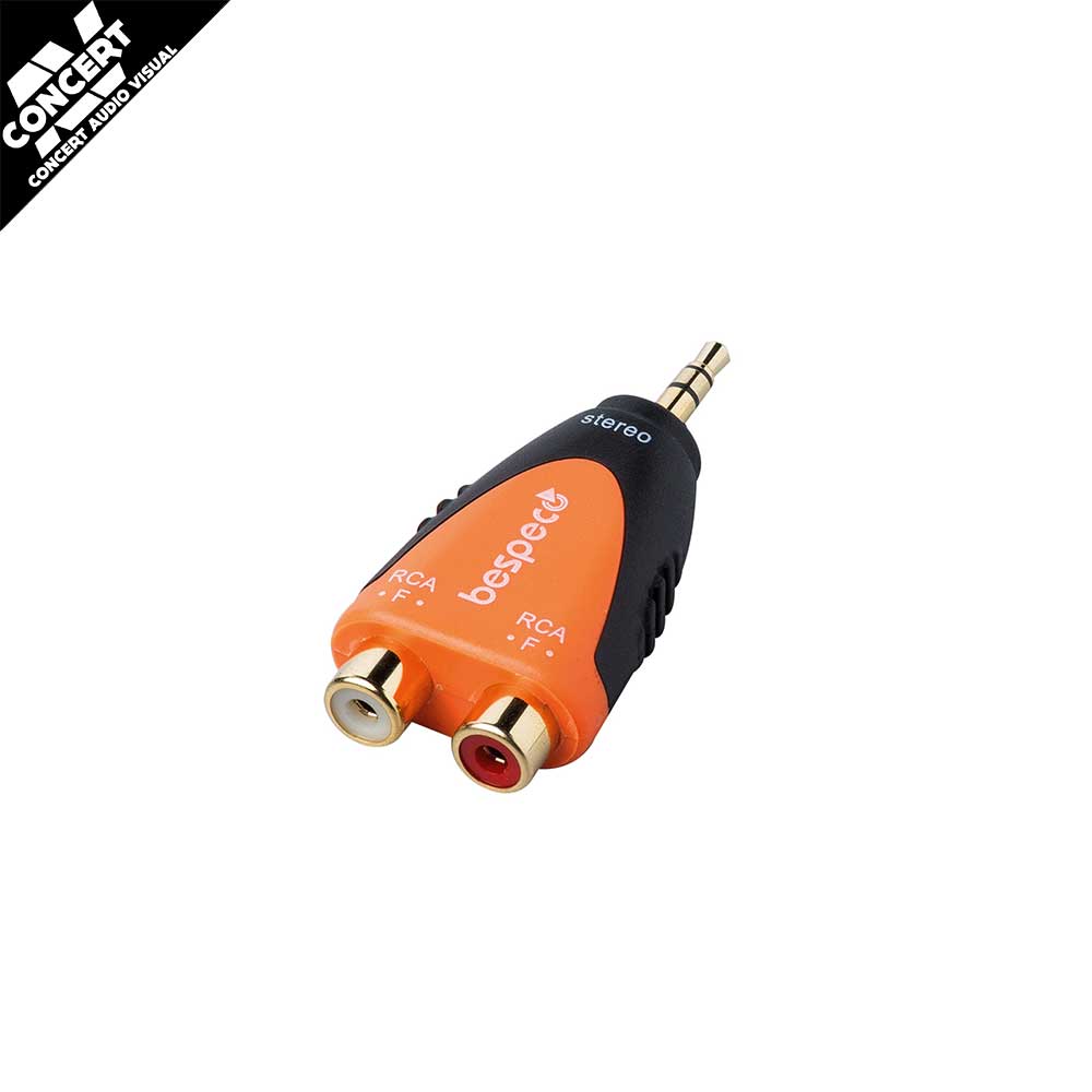 BESPECO SLAD380 3.5 mm stereo jack plug  2 x RCA socket