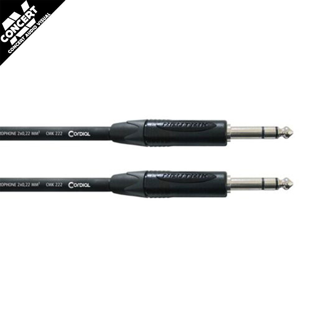 CORDIAL Select NEUTRIK 2 x 6.3mm Stereo Black (2.5m)