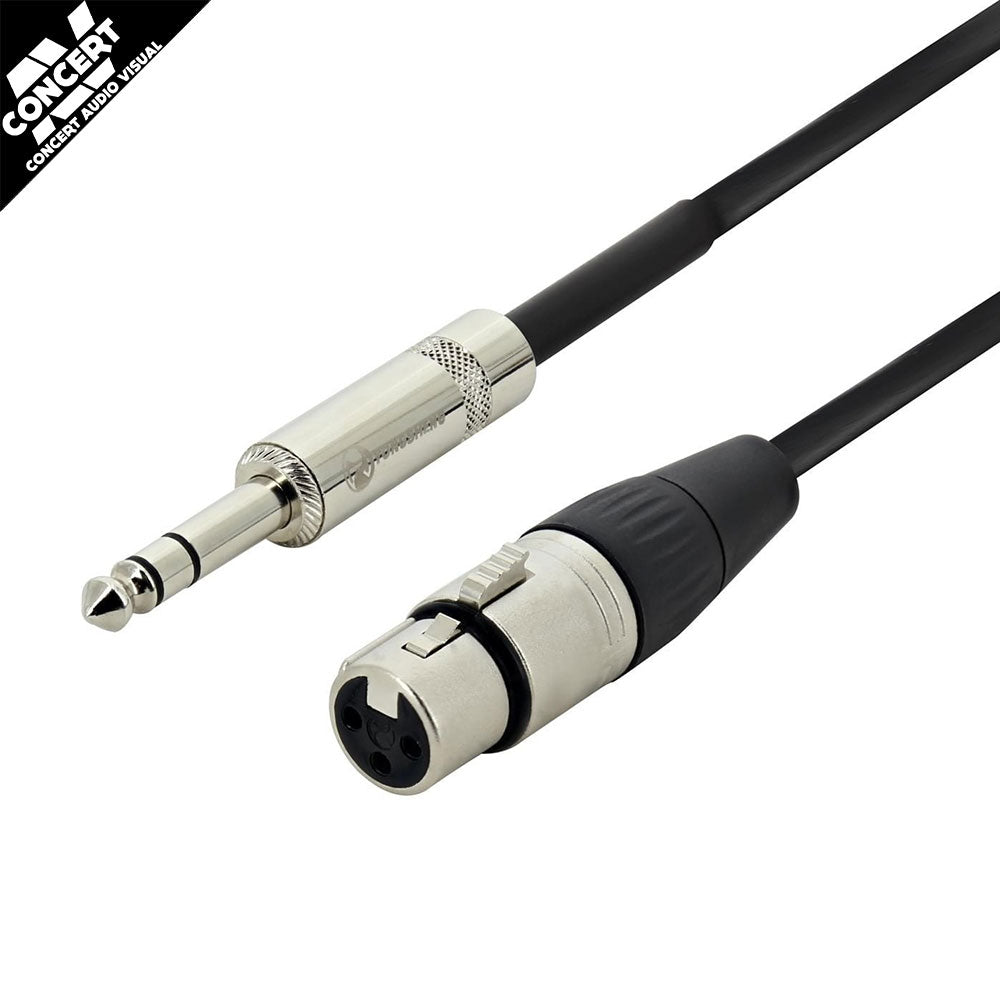 CAV-XLRF-PHb6M - Female XLR to TRS Balanced Stereo 6.35mm Jack Cable – 6m