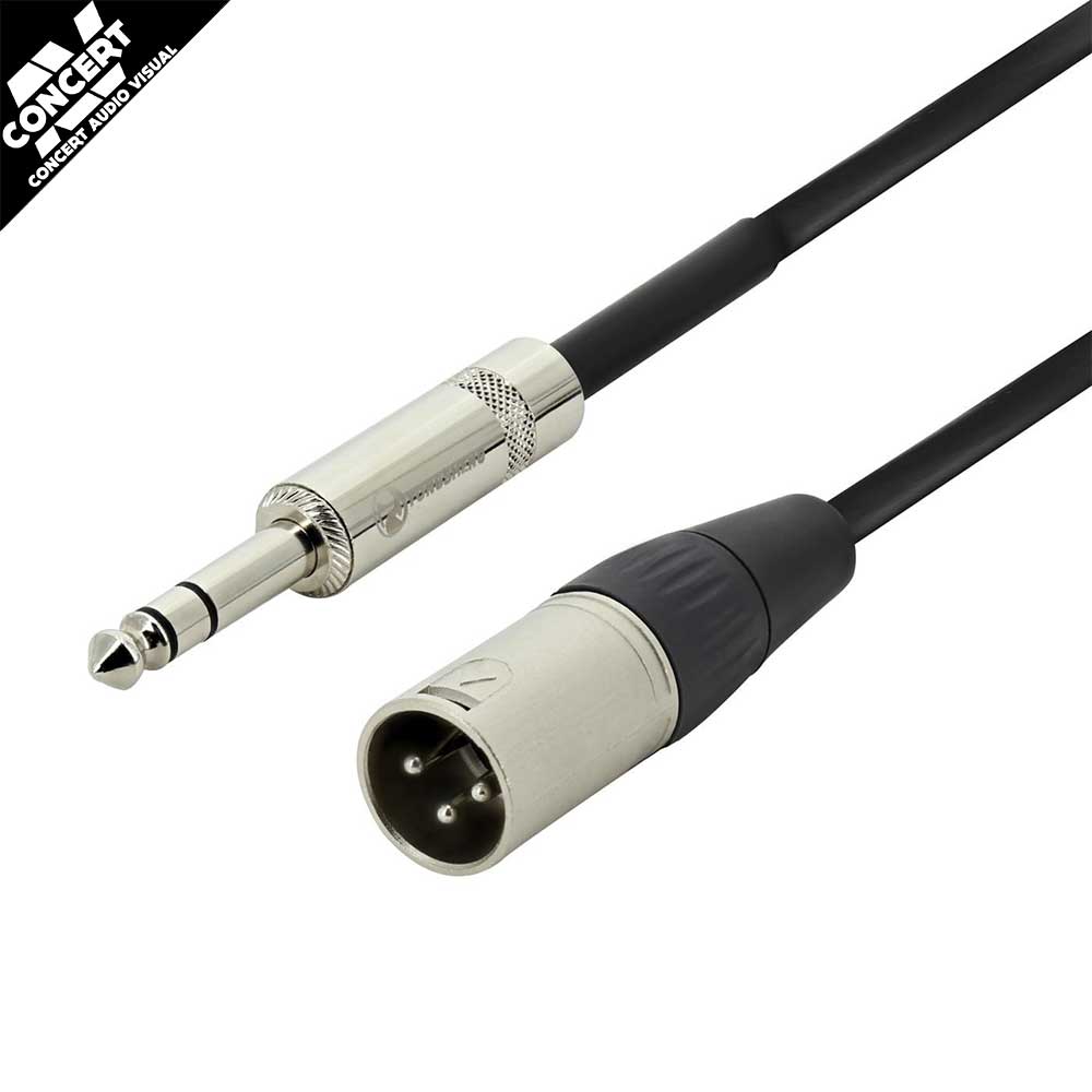 CONCERT SERIES 0.3M - Male XLR to TRS (Stereo) 6.35mm Jack Cable