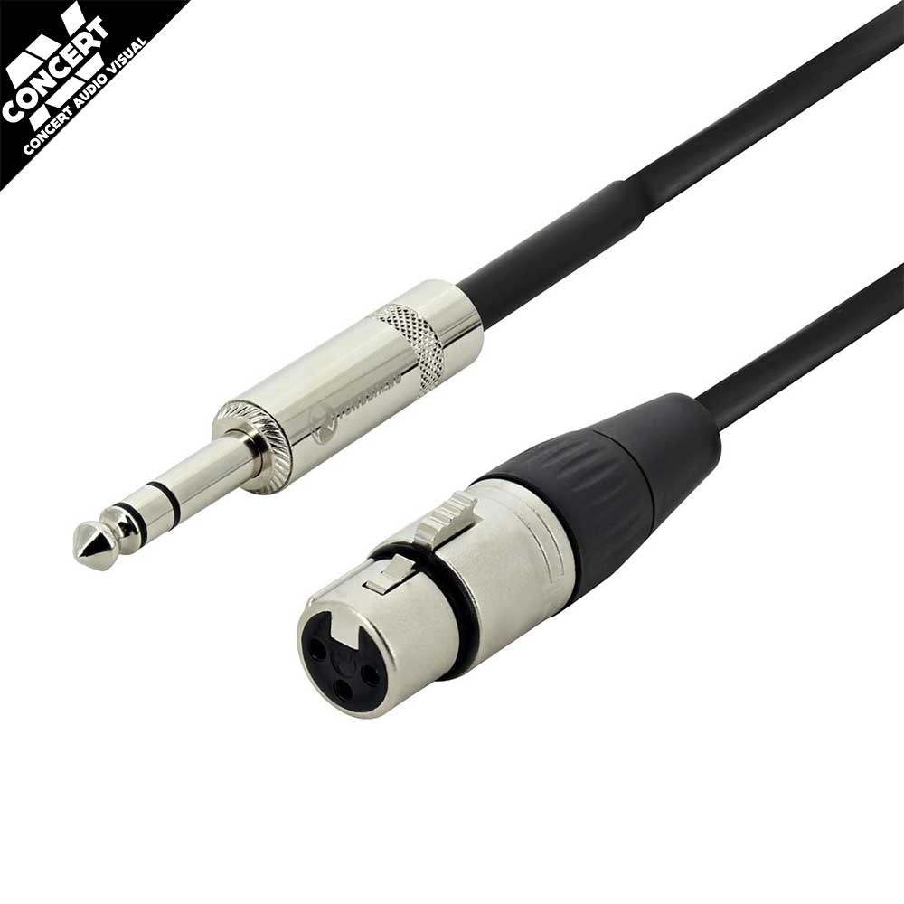 CONCERT SERIES Female XLR to TRS Balanced (Stereo) 6.35mm Jack Cable – 3m