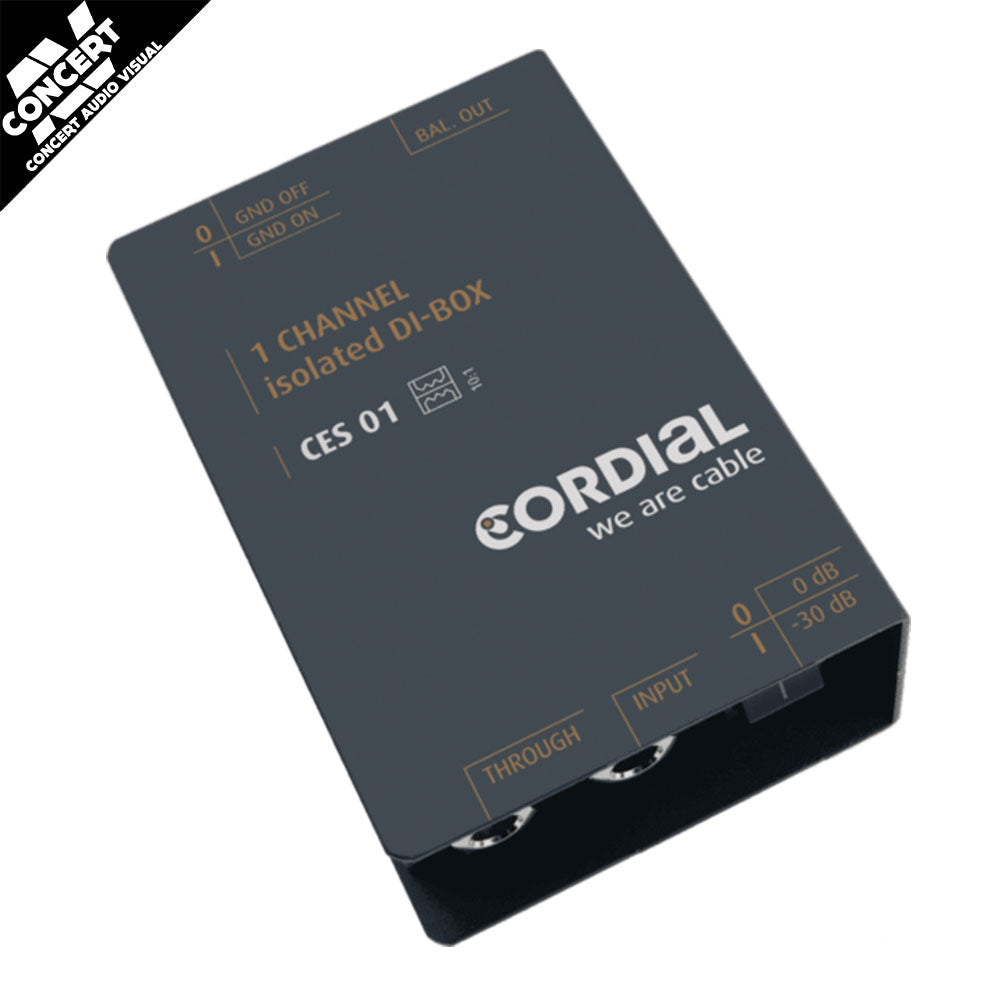 CORDIAL CES01 DI Box - 1  Channel Stereo Passive