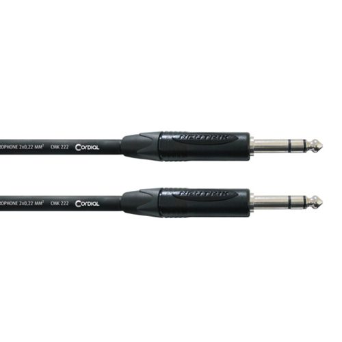 CORDIAL Select NEUTRIK 2 x 6.3mm Stereo Black (5m)