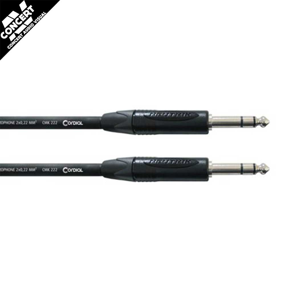 CORDIAL Select NEUTRIK 2 x 6.3mm Stereo Black (5m)