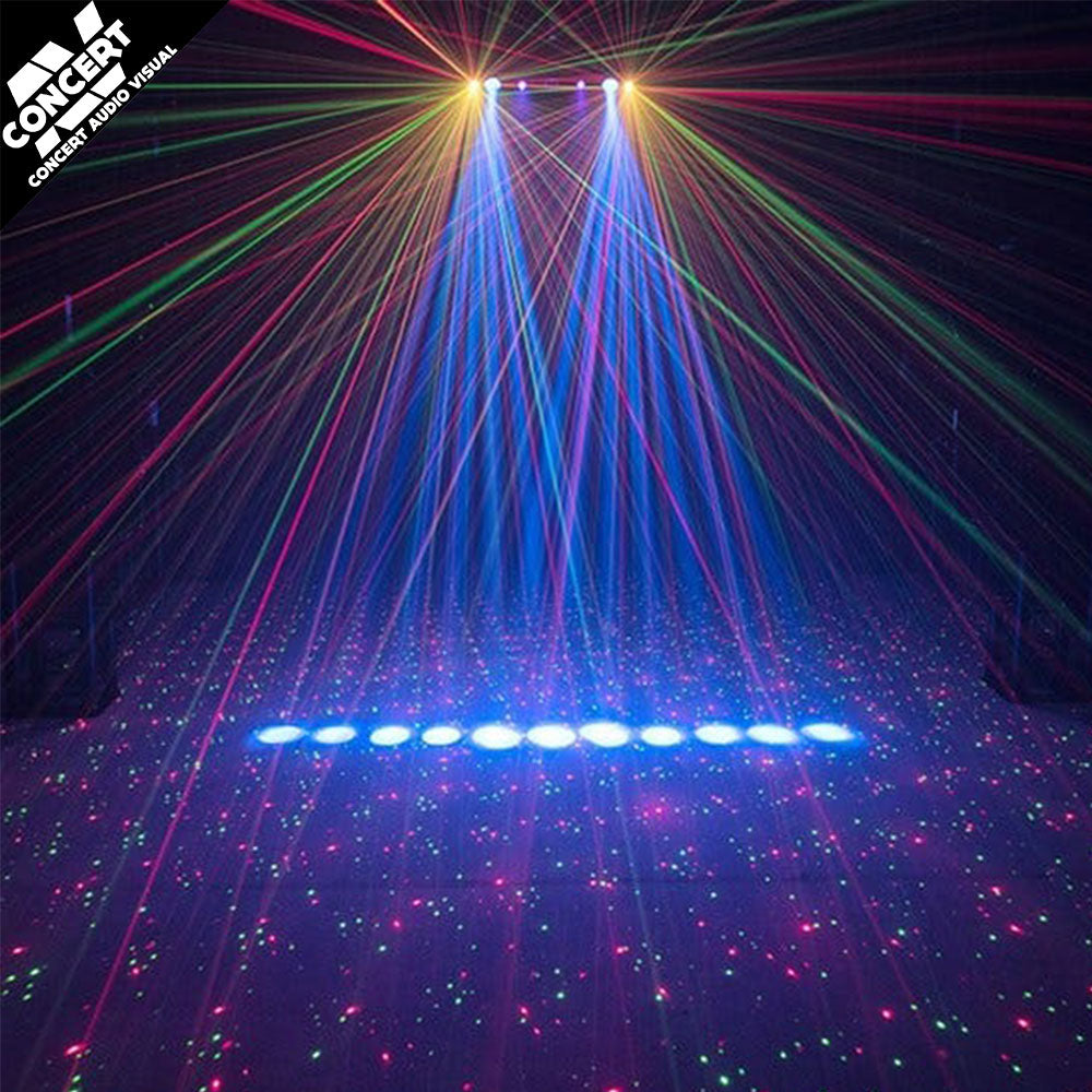 CR Dynamic Light effect with RGBAW LED matrix, black light, RG laser & strobe