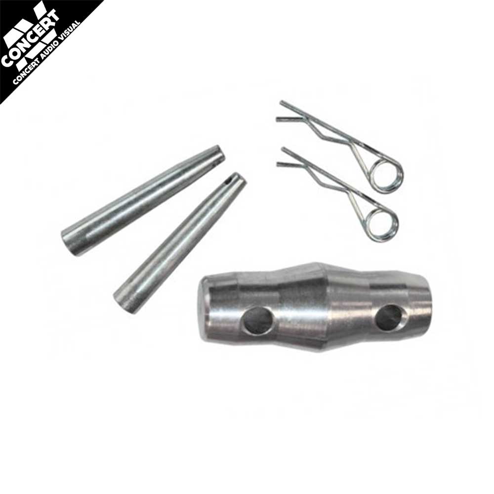 ALUTRUSS Conical Coupler, 2 x Spigot Pin, 2 x R-Spring