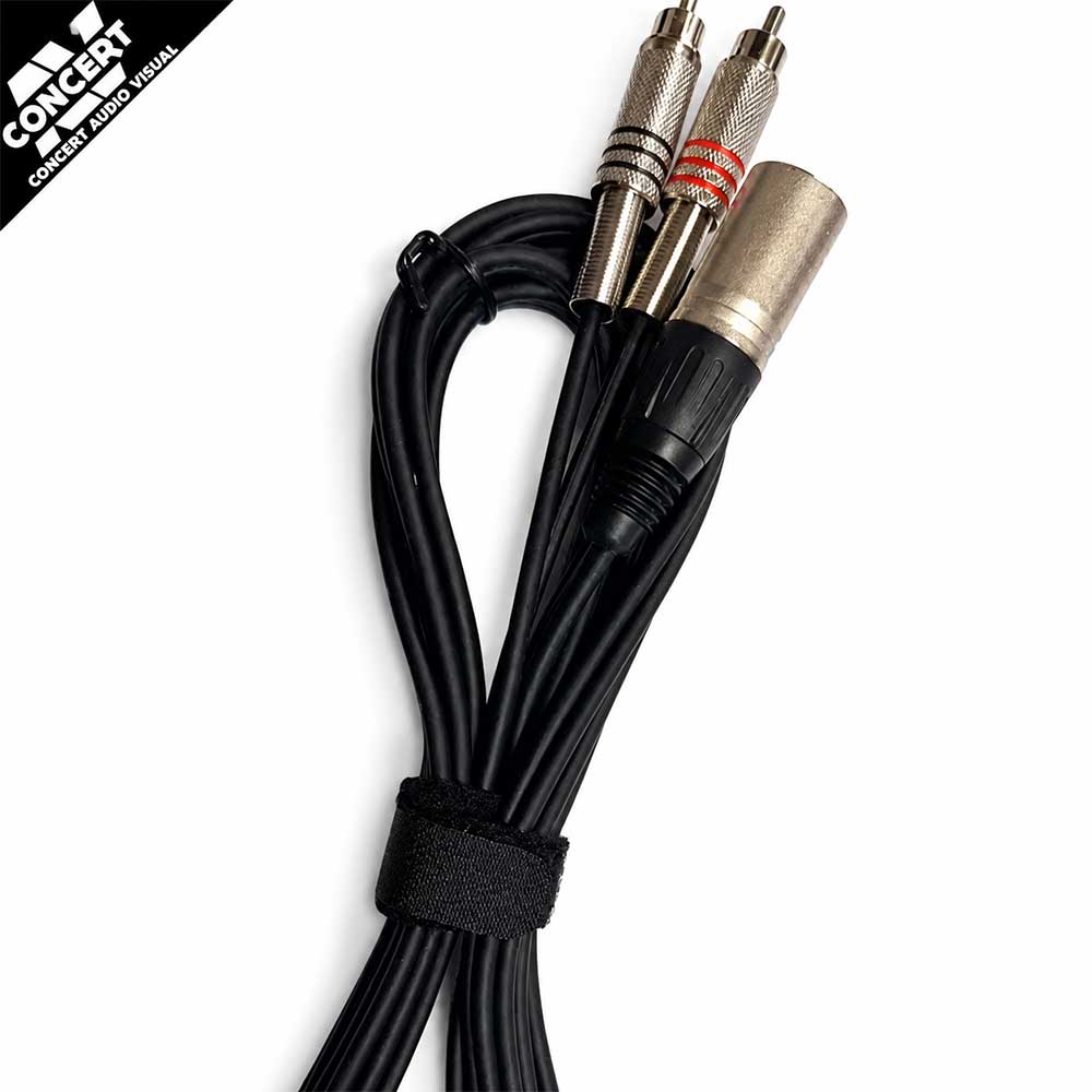 CONCERT SERIES Dual RCA to Single Male XLR Y-Split Cable 3m