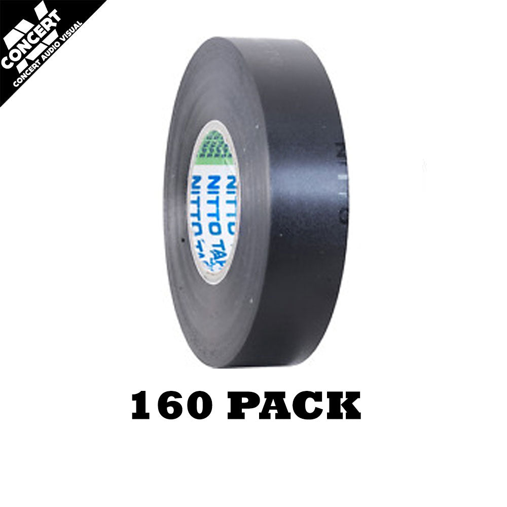 NITTO 203E Electrical Tape - 18mm x 20m - BLACK - 160 Pack