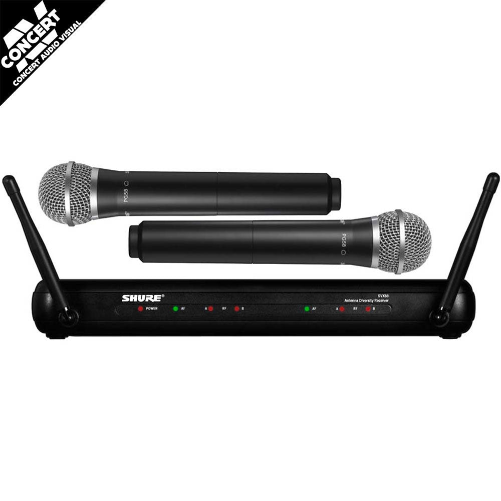 SHURE SVX288PG58 Dual Handheld Wireless Mic System